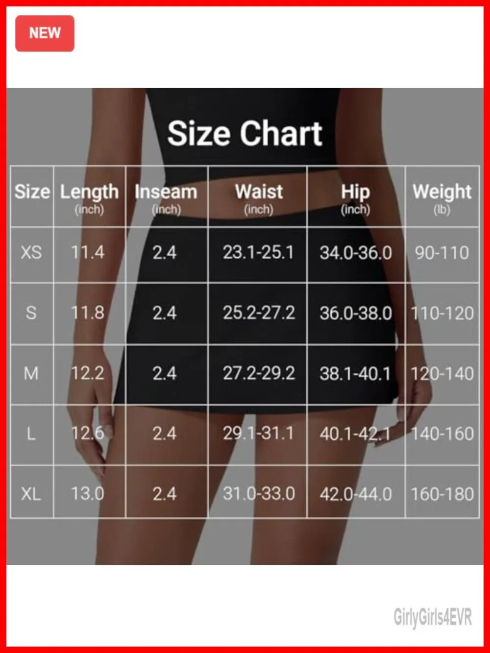 Women's Athletic Skort with Pockets, High Stretch Nylon Spandex Mini Skirt with